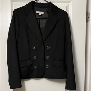 Women's Black Double-Breasted Blazer